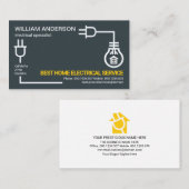 クリエイティブ電気回路配線電気技師  名刺 (正面/裏面)