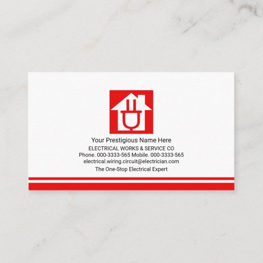 クリエイティブ電気工事士のアイコンブロック 名刺 (裏面)