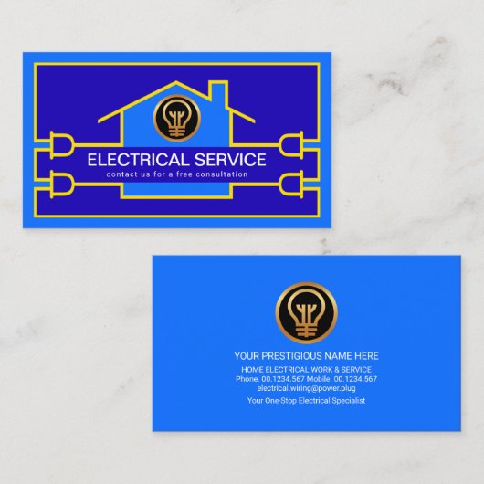 クリエイティブ電気建物回路配線 名刺 (正面/裏面)