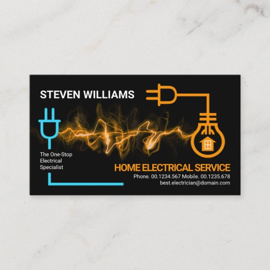 クリエイティブ電気稲妻回路基板 名刺 (正面)