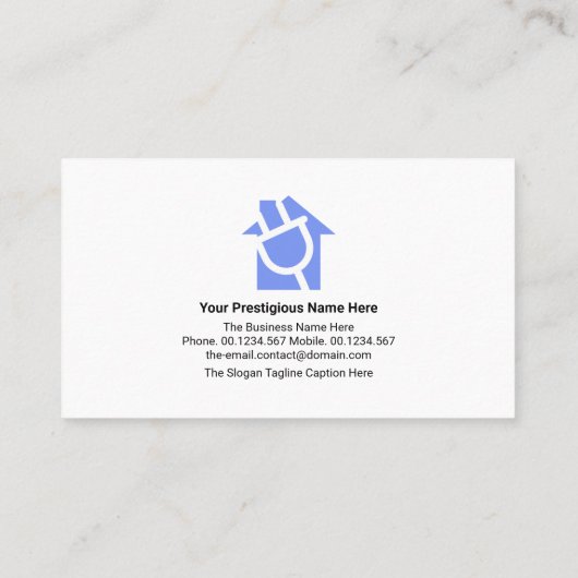 クリエイティブ電気配線青球電気技師 名刺 (裏面)