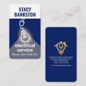 クリエイティブ電球閃光光線 名刺 (正面/裏面)