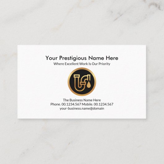 クリエイティブ青色漏洩配管管 名刺 (裏面)