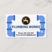 クリエイティブ青色漏洩配管管 名刺 (正面)