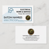 クリエイティブ青色電気工事士回路フレーム 名刺 (正面/裏面)