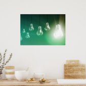 クリエイティブ革新白熱［赤熱］光を放つとアートとしての概念 ポスター (キッチン)