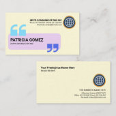 クリエイティブ音声ボックスの引用符の記号 名刺 (正面/裏面)