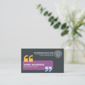 クリエイティブ音声ボックス引用符PR HRマネージャ 名刺 (スタンド正面)