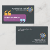 クリエイティブ音声ボックス引用符PR HRマネージャ 名刺 (正面/裏面)