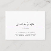 クリエイティブ頭が切れるデザイン金ゴールドプレインラグジュアリートレンディー 名刺 (正面)