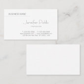 クリエイティブ頭が切れるモダンデザインプレーンプロフェッショナル 名刺 (正面/裏面)