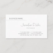 クリエイティブ頭が切れるモダンデザインプレーンプロフェッショナル 名刺 (正面)