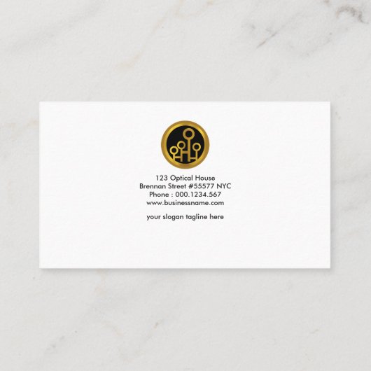 クリエイティブ顕著で大きい社会的な媒体アイコン眼鏡技師 名刺 (裏面)
