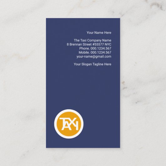 クリエイティブ飛行機滑走路空港タクシードライバー 名刺 (裏面)