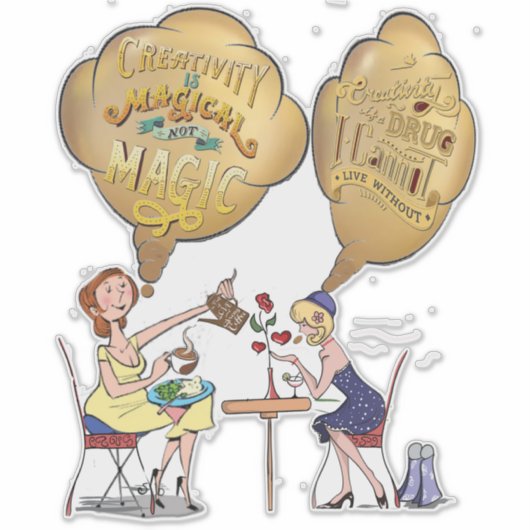 クリエイティブ魔法のフレンドとの休憩時間 シール (正面)