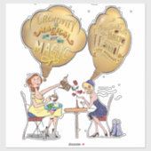 クリエイティブ魔法のフレンドとの休憩時間 シール (シート)