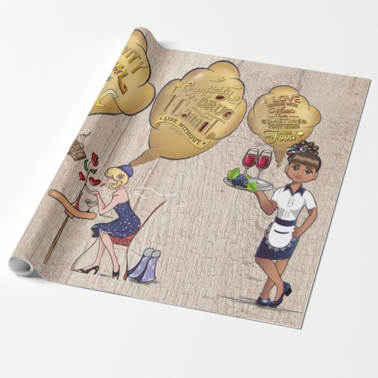 クリエイティブ魔法のフレンドとの休憩時間 ラッピングペーパー (アンロールド)