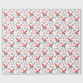 クリエイティブ魚釣りクリスマス ラッピングペーパー (フラット)