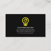 クリエイティブ黄電球フィラメント 名刺 (裏面)