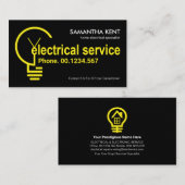 クリエイティブ黄電球フィラメント 名刺 (正面/裏面)