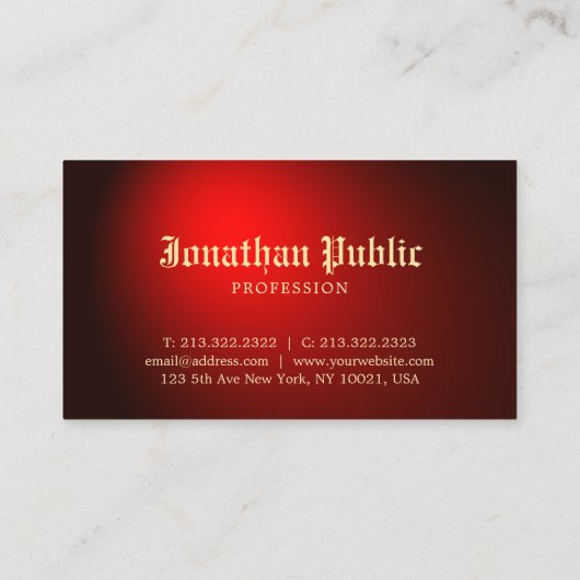 クリエイティブ黒赤タトゥーアートアーティストタトゥースト 名刺 (裏面)