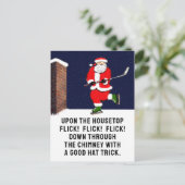 クリエイティブ アイスホッケー クリスマス ポストカード (スタンド正面)