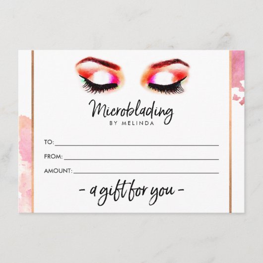 クリエイティブ ウォーターカラー アイブロウ マイクロブレーディング ギフト (正面)