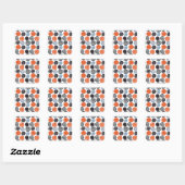 クリエイティブ、カラフル幾何学円パターン。 スクエアシール (シート)