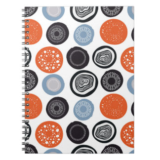 クリエイティブ、カラフル幾何学円パターン。 ノートブック