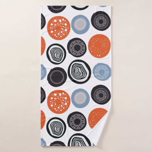 クリエイティブ、カラフル幾何学円パターン。 バスタオル (バスタオル)