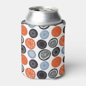 クリエイティブ、カラフル幾何学円パターン。 缶クーラー (缶正面)