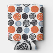 クリエイティブ、カラフル幾何学円パターン。 缶クーラー (裏面)