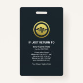 クリエイティブ·グスタイリッシュローバル·ブルーウェーブが写真を掲載 バッジ (裏面)