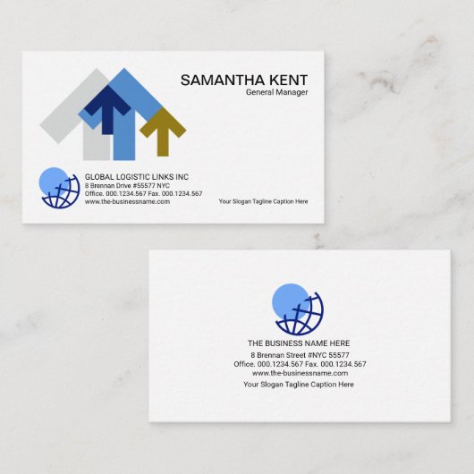 クリエイティブ·サプライ·チェーン矢印ロジスティクス·マネージャ 名刺 (正面/裏面)