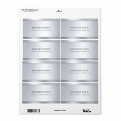 クリエイティブ シンプル モダン シルバー 発送先住所ラベル ラベル (フルシート)