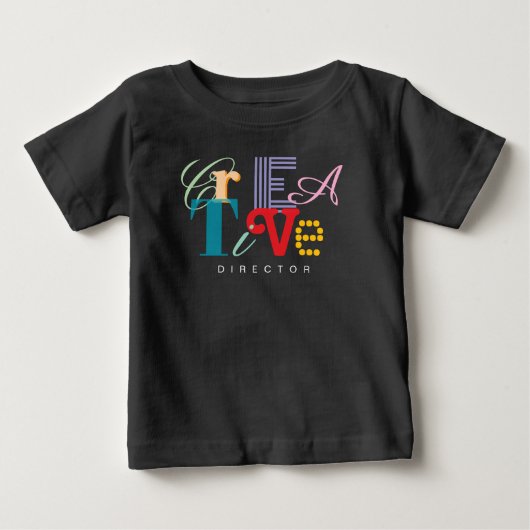 クリエイティブ ディレクター 楽しい クール ベビーTシャツ (正面)