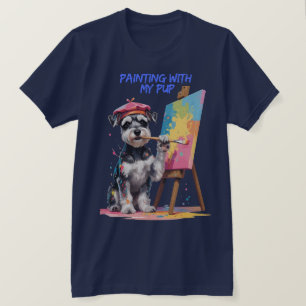 クリエイティブ・パップ - アーティスティック・ミニチュア・シュナウザー Tシャツ