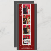 クリエイティブ·フォト·ブースの日付を保存(Red & Pewter) セーブザデート (正面/裏面)