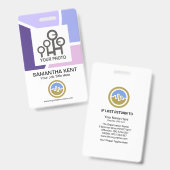 クリエイティブ·ブスタイリッシュルーウェーブ社員写真 バッジ (正面＆裏面)