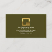 クリエイティブ·ブラウン·レイヤード·グローブ·セールス·マーケティング 名刺 (裏面)