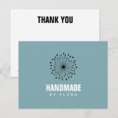 クリエイティブ モダン ハンドメイド サンクス ポストカード (正面/裏面)