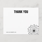 クリエイティブ モダン ハンドメイド サンクス ポストカード (裏面)