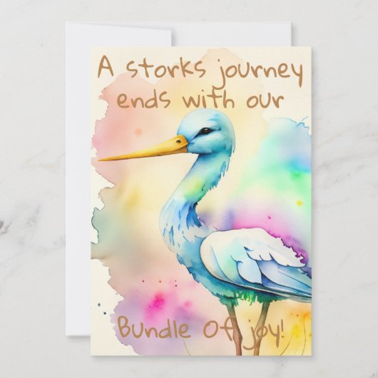 クリエイティブ、ユニークベビーシャワー招待状 招待状 (正面)