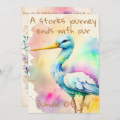 クリエイティブ、ユニークベビーシャワー招待状 招待状 (正面/裏面)