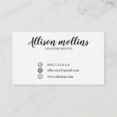 クリエイティブ·ライモダンターFetherロゴ 名刺 (裏面)