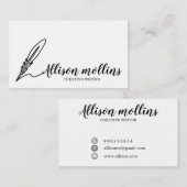 クリエイティブ·ライモダンターFetherロゴ 名刺 (正面/裏面)