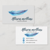 クリエイティブ·ライモダンターFetherロゴ 名刺 (正面/裏面)