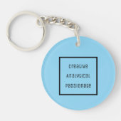 クリエイティブ、分析、情熱的なアクリルキーチェーン キーホルダー (正面)