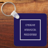 クリエイティブ、分析、情熱的なアクリルキーチェーン キーホルダー (正面)