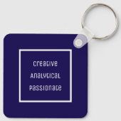 クリエイティブ、分析、情熱的なアクリルキーチェーン キーホルダー (裏面)